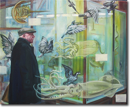 Above & Below - Large oil On Canvas