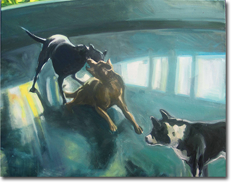 Back Biting - Large oil On Canvas