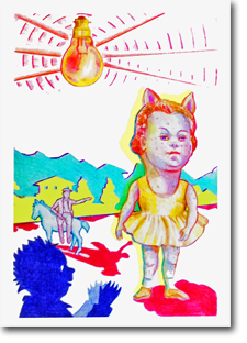 A2 Drawing - Child Stars Ballerina