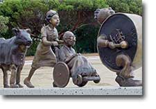 Bronze Sculpture Nurse with Patient