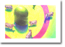 A2 Drawing - New to the Padock