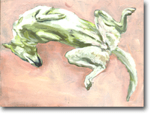 Small Oil On Board "Mapusa on Her Back"