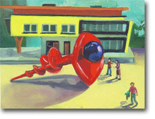 Small Oil Painting Pulic Art at Weert Station