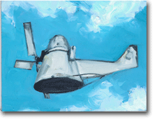 Small Oil Painting - Windvane Flying