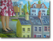 Smalll Oil Painting - Small Town Girl