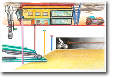 A2 Drawing - Underpass